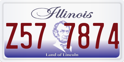 IL license plate Z577874