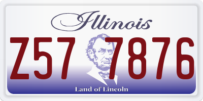 IL license plate Z577876