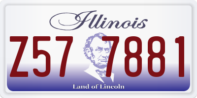 IL license plate Z577881