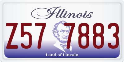 IL license plate Z577883