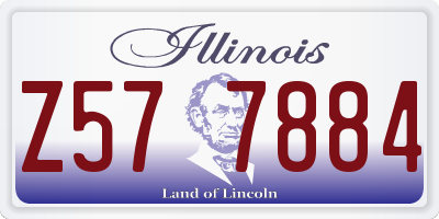IL license plate Z577884