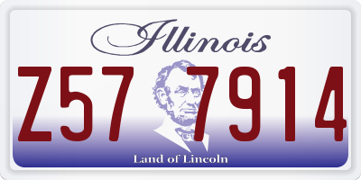 IL license plate Z577914
