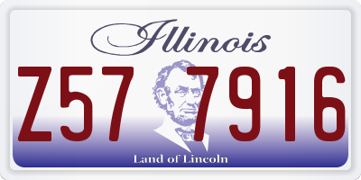 IL license plate Z577916