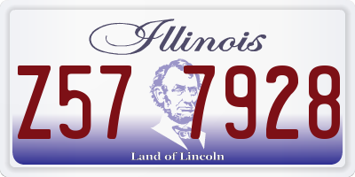 IL license plate Z577928