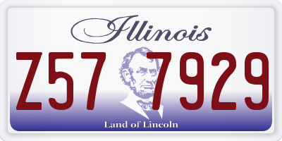 IL license plate Z577929