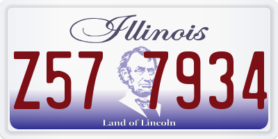 IL license plate Z577934