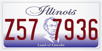IL license plate Z577936