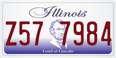 IL license plate Z577984