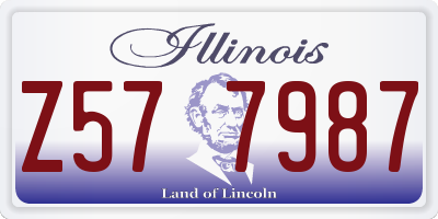 IL license plate Z577987
