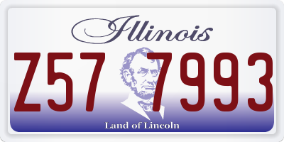 IL license plate Z577993