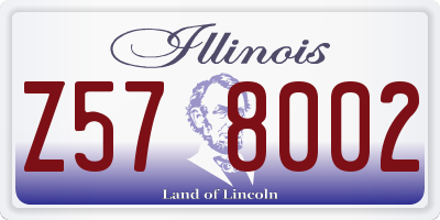 IL license plate Z578002