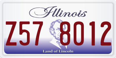 IL license plate Z578012