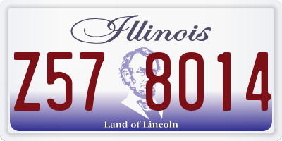 IL license plate Z578014