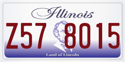 IL license plate Z578015