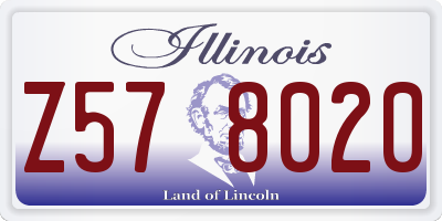 IL license plate Z578020