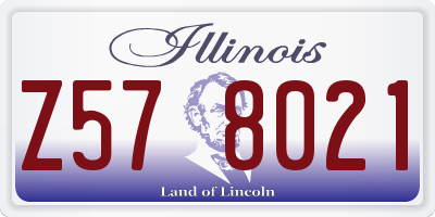 IL license plate Z578021