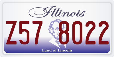 IL license plate Z578022