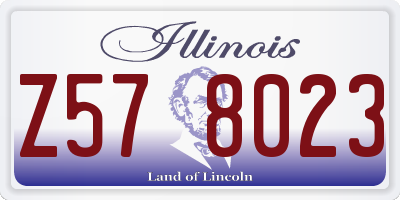 IL license plate Z578023