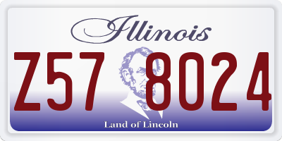 IL license plate Z578024