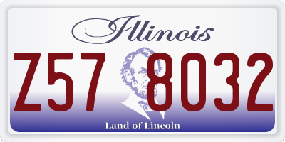IL license plate Z578032