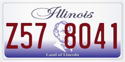 IL license plate Z578041