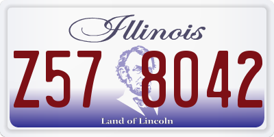 IL license plate Z578042