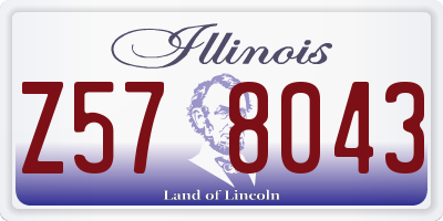 IL license plate Z578043