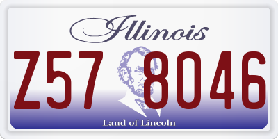 IL license plate Z578046
