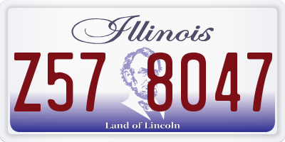 IL license plate Z578047