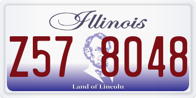 IL license plate Z578048