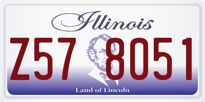 IL license plate Z578051