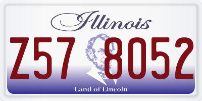 IL license plate Z578052