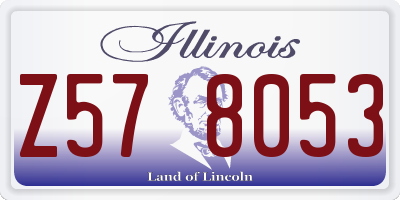 IL license plate Z578053
