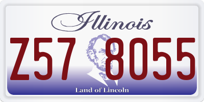 IL license plate Z578055