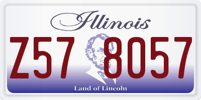 IL license plate Z578057