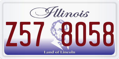 IL license plate Z578058
