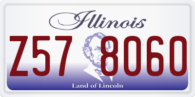 IL license plate Z578060
