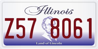 IL license plate Z578061