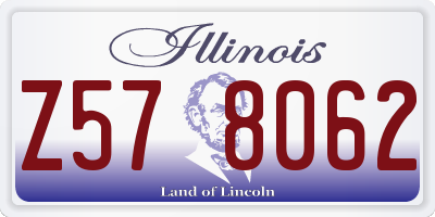 IL license plate Z578062