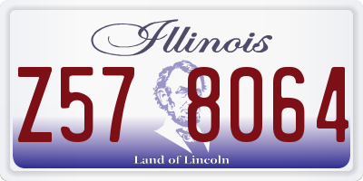 IL license plate Z578064