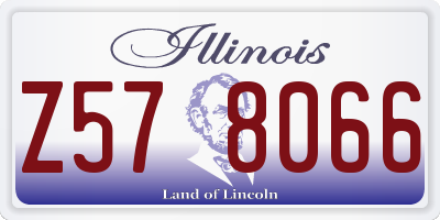 IL license plate Z578066