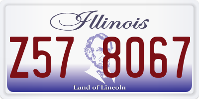 IL license plate Z578067