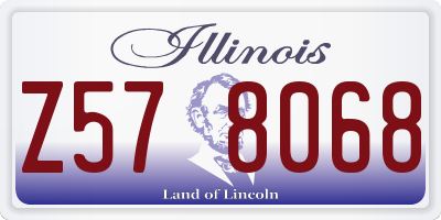 IL license plate Z578068
