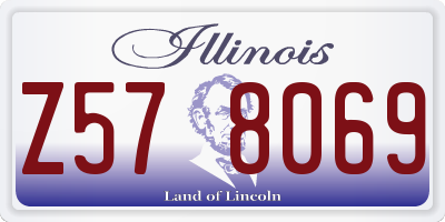 IL license plate Z578069