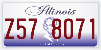 IL license plate Z578071