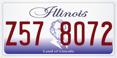 IL license plate Z578072