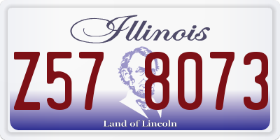 IL license plate Z578073
