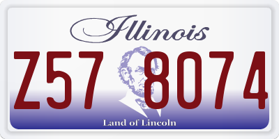 IL license plate Z578074