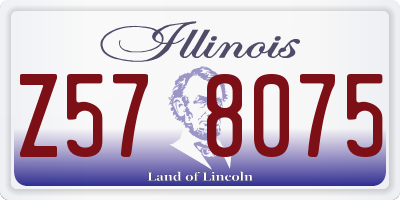 IL license plate Z578075