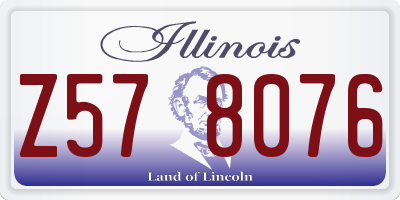 IL license plate Z578076